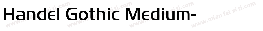 Handel Gothic Medium字体转换